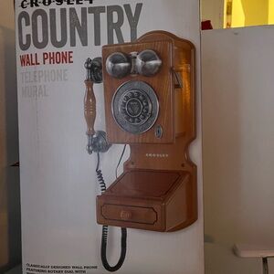 Crosley Country Téléphone Mural - Black and Red